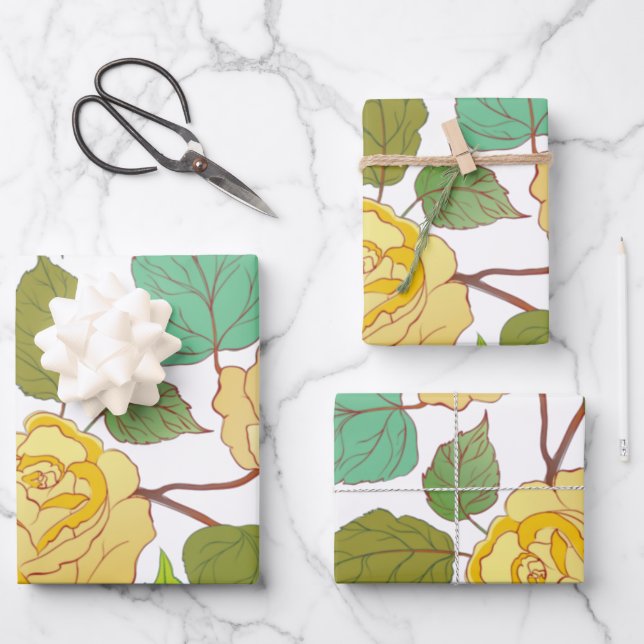 HOJA DE PAPEL DE REGALO ROSAS 9 (Anverso)