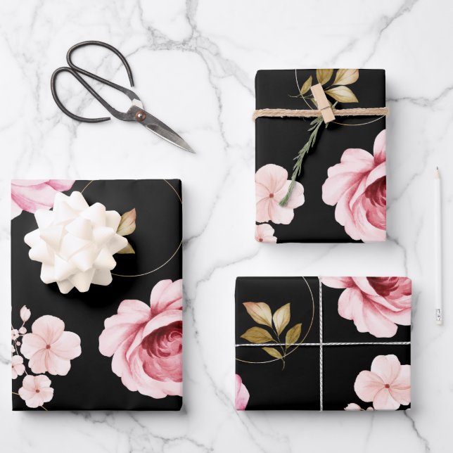 Hoja De Papel De Regalo Rosas acuáticos 32 (Anverso)