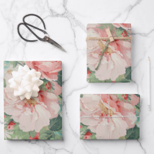 Hoja De Papel De Regalo Rosas de repollo antiguos de la época francesa