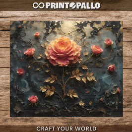 Hoja De Papel De Regalo Rosas oníricas - Decoupage