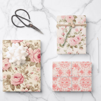Hoja De Papel De Regalo Rosas Rosadas Bonitas