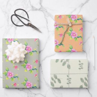 Hoja De Papel De Regalo Rosas silvestres