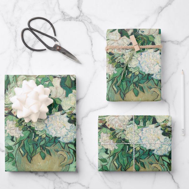 Hoja De Papel De Regalo Rosas Van Gogh (Anverso)