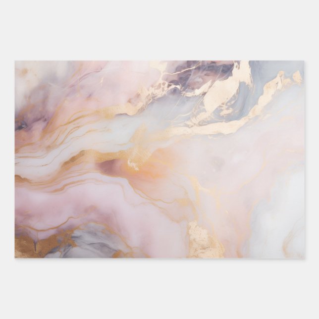 Hoja De Papel De Regalo Rose Quartz Mist (Anverso)