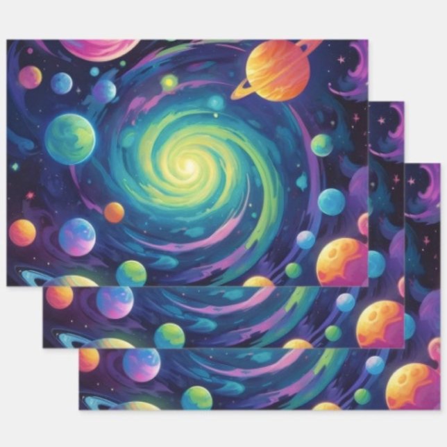 Hoja De Papel De Regalo Rotación Planetaria  (Subido por el creador)