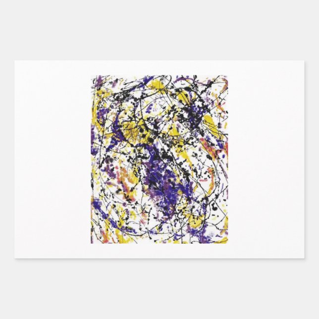 Hoja De Papel De Regalo Rothko o Pollock v12 por desconocido (Anverso)