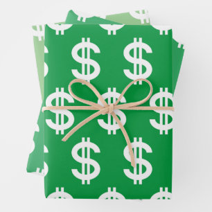 Hoja De Papel De Regalo Rótulo en dólares