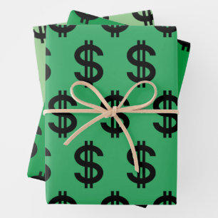 Hoja De Papel De Regalo Rótulo en dólares
