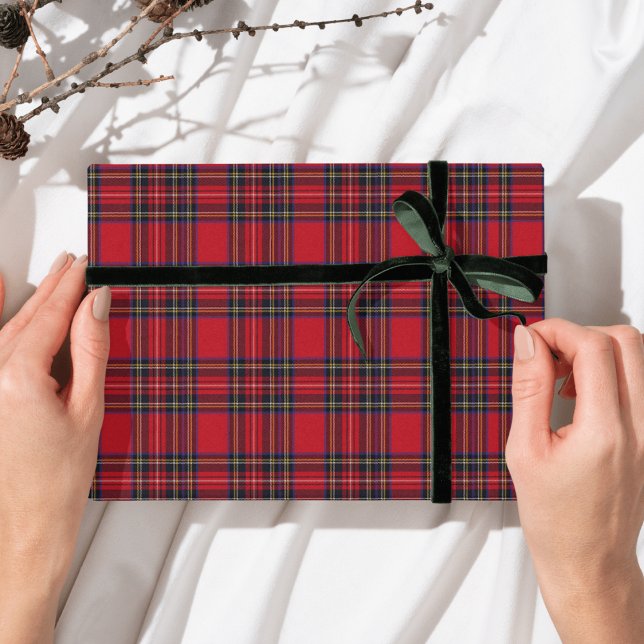 Hoja De Papel De Regalo Royal Stewart Tartan Red Plaid (Royal Stewart Tartan Gift Wrapping)