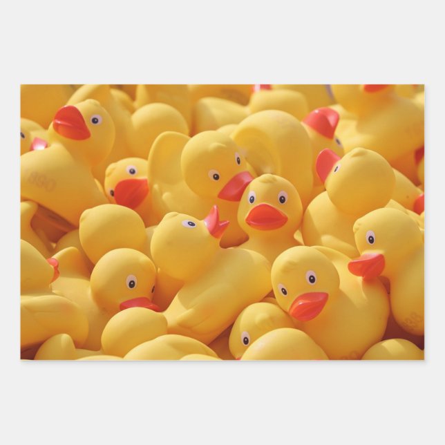 Hoja De Papel De Regalo Rubber Duckies (Anverso)