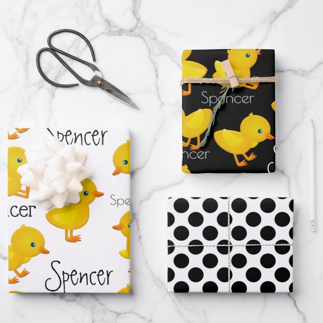 Hoja De Papel De Regalo Rubber Ducky personalizado (Anverso)