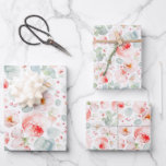 Hoja De Papel De Regalo Rubor Femenino Rosado y Blanco Floral Acuarela<br><div class="desc">Bellos,  elegantes flores suaves rosadas y hojas de salvia verde en hojas de papel de regalo. Una elección perfecta para el cumpleaños de una niña o una mujer,  para agradecer favores en una ducha de novia romántica...  para una ducha de bebé,  un bautizo y cualquier otra ocasión.</div>