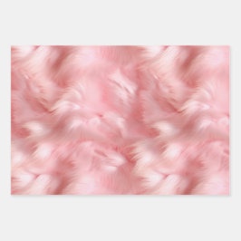 Hoja De Papel De Regalo Rubor Pink Faux Fur