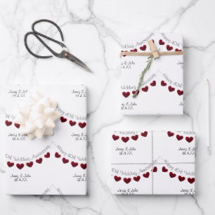 Hoja De Papel De Regalo Ruby 40° aniversario boda marido y mujer