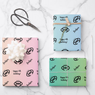Hoja De Papel De Regalo Rugby de tema deportivo de sentimiento de nombre p