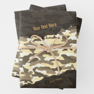 Hoja De Papel De Regalo Rugged Desert Camouflage Personalizado