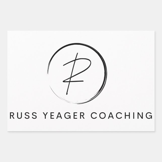Hoja De Papel De Regalo Russ Yeager Coaching Signature Logo (Anverso)