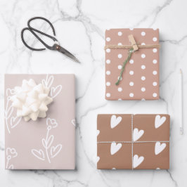 Hoja De Papel De Regalo Rustic Brown Beige Girly