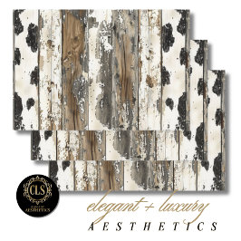 Hoja De Papel De Regalo Rustic Western Aged Wood Luxe Aesthetics