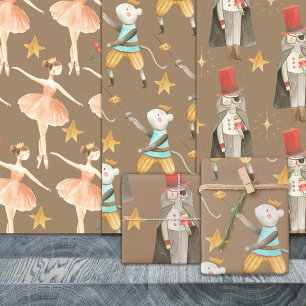 Hoja De Papel De Regalo Rústico Kraft Everything Nutcracker Navidades 2