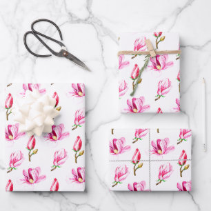 Hoja De Papel De Regalo Rústico Rosa Flor de Rosa Buds Vintage Patrón