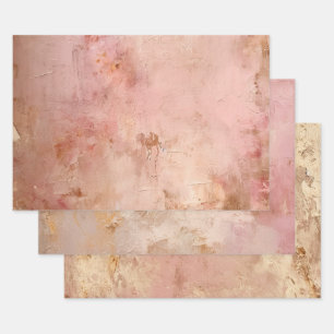 Hoja De Papel De Regalo Rústico Rubor Paint Faux Paint