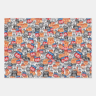 Hoja De Papel De Regalo Ruta 66