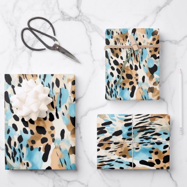 Hoja De Papel De Regalo Safari de vida salvaje pinta patrones de selva exó (Anverso)