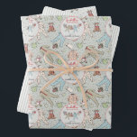 Hoja De Papel De Regalo Sage Babys First Christmas Winter Pajamas<br><div class="desc">Este lindo juego de papel de envoltura de bebé personalizado de Navidad, neutro en género, presenta 3 sábanas únicas: 1. Ilustracion hecho a mano de pijamas de invierno, animales rellenos y bichos colgados en un tendedero, contra un patrón de Navidades pijama bodysuit, animales de lujo, botellas de bebé, bibs, pacificadores,...</div>