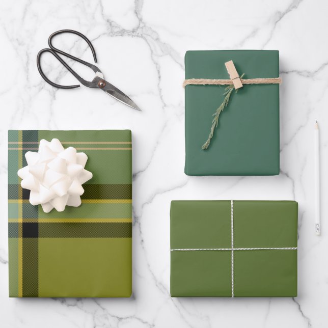 Hoja De Papel De Regalo Sage & Rosemary Wrapping Paper Flat Sheet Set of 3 (Anverso)