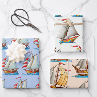 Hoja De Papel De Regalo Sailboats On The Sea