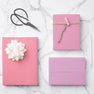 Hoja De Papel De Regalo Salmón Liso Amaranto Rosa Perla Tonos 3 Tonos