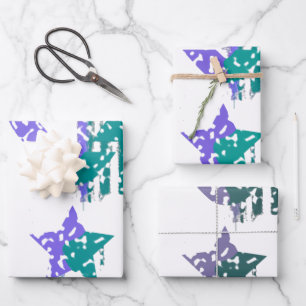 Hoja De Papel De Regalo Salpicaduras que gotean - Convergencia Colorida