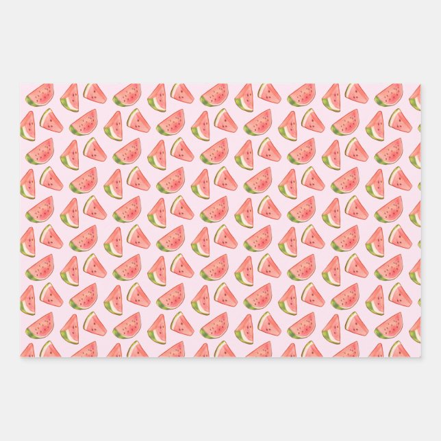 Hoja De Papel De Regalo Saltos de la sandía de verano (Anverso)