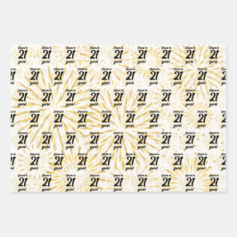 Hoja De Papel De Regalo ¡Salud a 21 años!