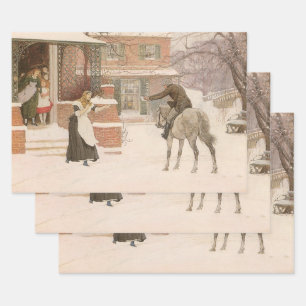 Hoja De Papel De Regalo Saludando al cartero de Robert Walker Macbeth