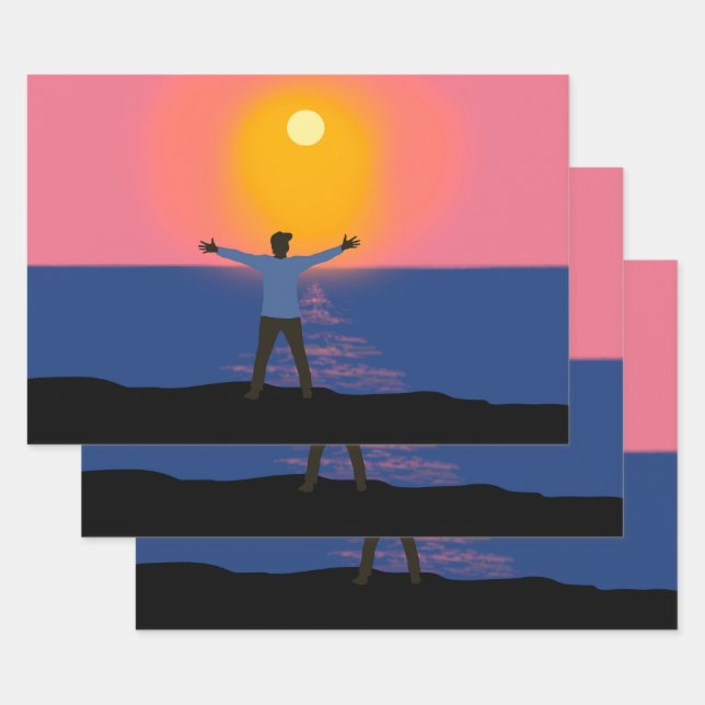 Hoja De Papel De Regalo Saludo al sol (Set)