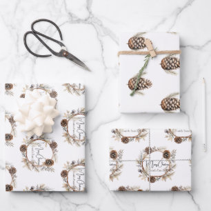 Hoja De Papel De Regalo Saludos navideños personalizados