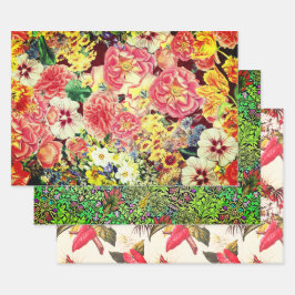 Hoja De Papel De Regalo Sampler botánico Hollywood Floral