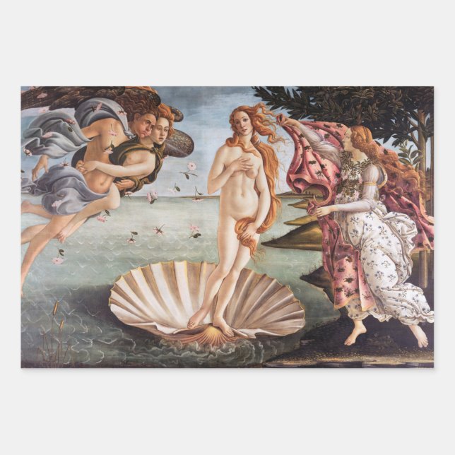 Hoja De Papel De Regalo Sandro Botticelli - Nacimiento de Venus (Anverso)