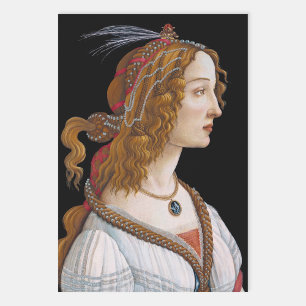 Hoja De Papel De Regalo Sandro Botticelli - Retrato de Simonetta Vespucci