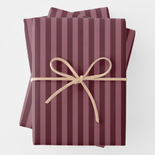 Hoja De Papel De Regalo Sangria y rayas moradas de Esmirna