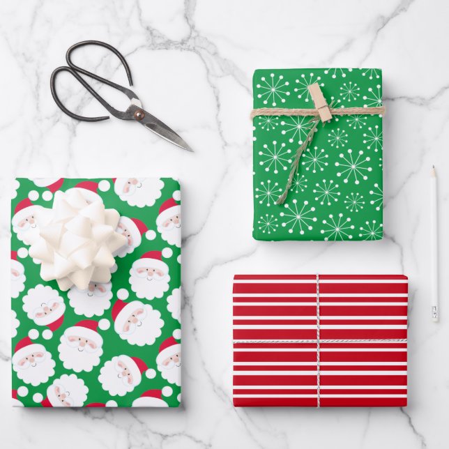 Hoja De Papel De Regalo Santa (Anverso)