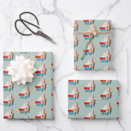 Hoja De Papel De Regalo Santa Claus está tomando una pequeña siesta