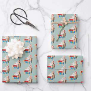 Hoja De Papel De Regalo Santa Claus está tomando una pequeña siesta