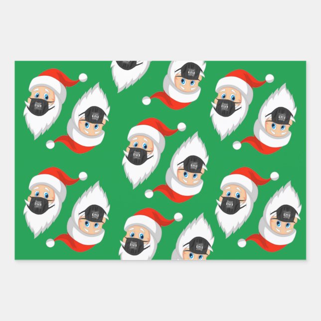 Hoja De Papel De Regalo Santa es una franca cuarentena (Anverso)