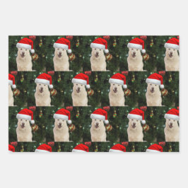 Hoja De Papel De Regalo Santa Paws - Crystal the Husky