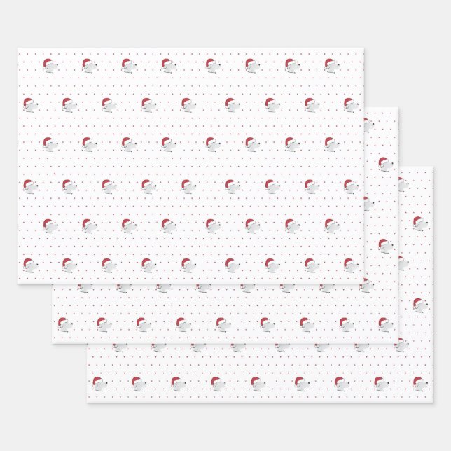Hoja De Papel De Regalo Santa Paws - Navidades temáticos de Perro Cuto (Set)