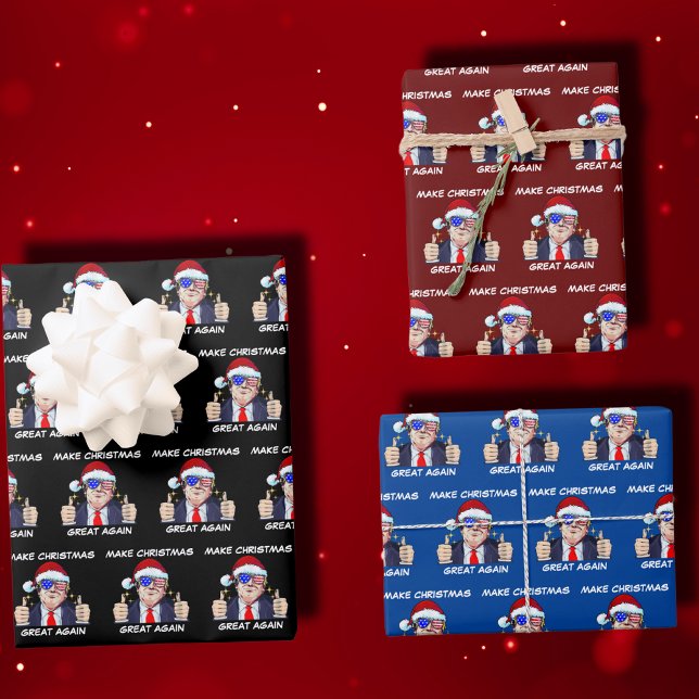 Hoja De Papel De Regalo Santa Trump vuelve a hacer grandes Navidades (Subido por el creador)