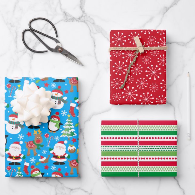 Hoja De Papel De Regalo Santas